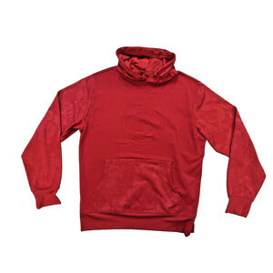 Marvel Avengers Hoodie Mens Large Red Embossed Graphic Pullover Superhero Comic